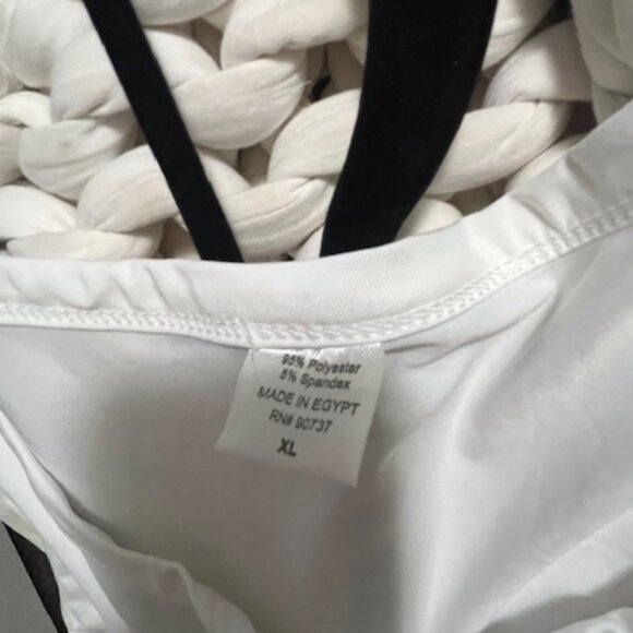 NWT, Style 5 sheer white long sleeve top, silky feel,size xl - Picture 3 of 6